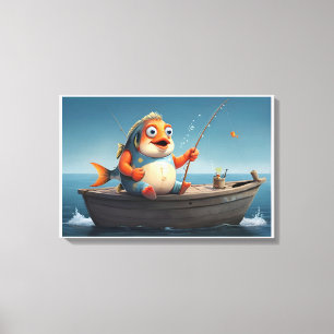 Konzeption der Fischerei Leinwanddruck