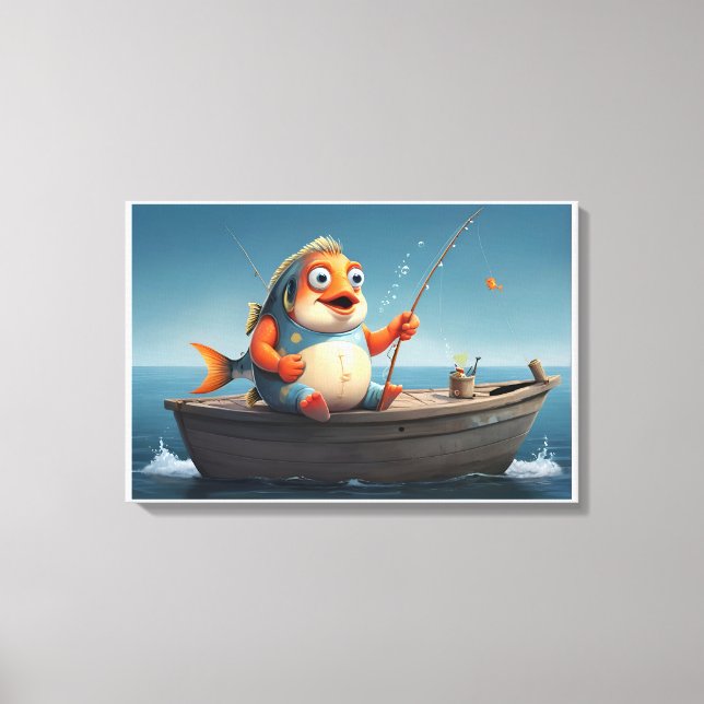 Konzeption der Fischerei Leinwanddruck (Vorderseite)