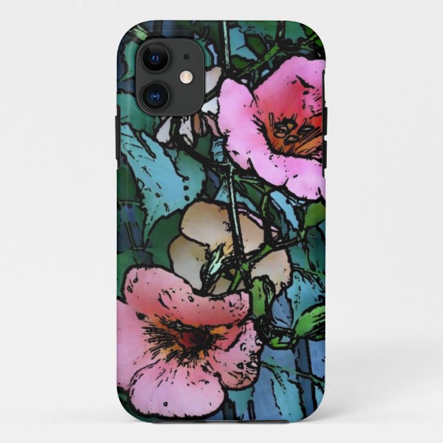 konzeptionelle hübsche rosa Blume abstrakter Stil Case-Mate iPhone Hülle (Rückseite)