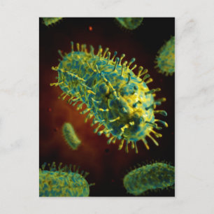 Konzeptuelles Bild des Tollwutvirus 1 Postkarte