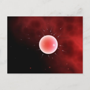 Konzeptuelles Bild einer gemeinsamen Befruchtung Postkarte