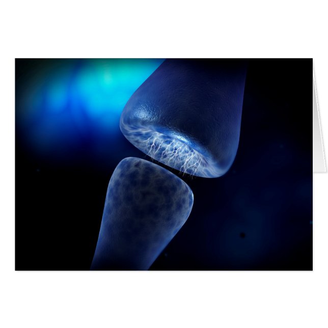 Konzeptuelles Bild einer Neuronsynapse im Inneren (Vorderseite (Horizontal))