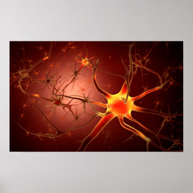 Konzeptuelles Bild von Neuron 1 Poster (Vorne)