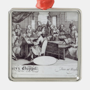 Konzert-Karte für Marys Kapelle Silbernes Ornament