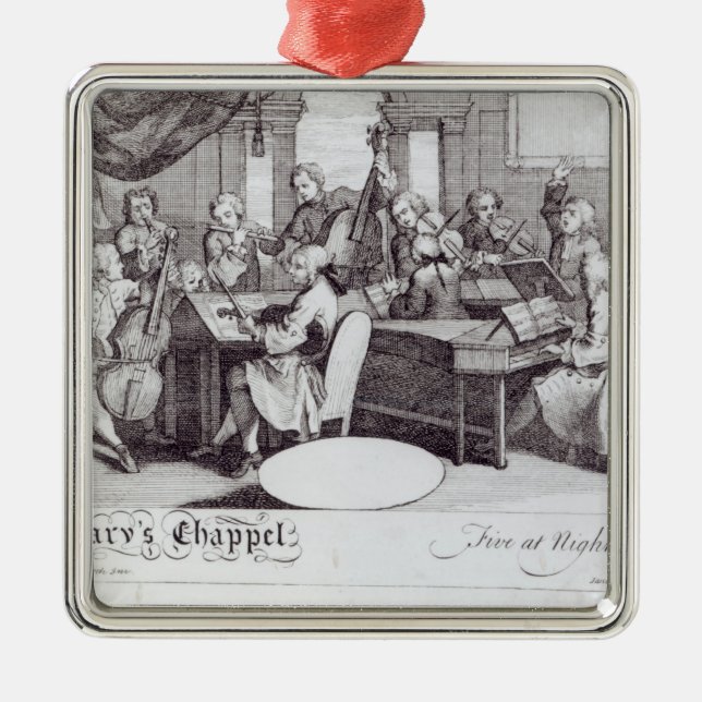 Konzert-Karte für Marys Kapelle Silbernes Ornament (Vorne)