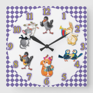 Konzert Quadratische Wanduhr