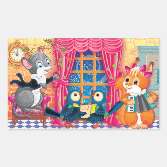 Konzert Rechteckiger Aufkleber (Vorderseite)