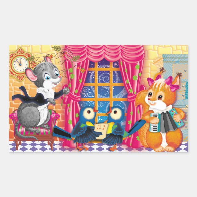 Konzert Rechteckiger Aufkleber (Vorderseite)