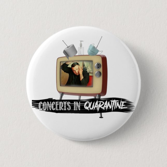 KONZERTE IN QUARANTINE Limited Edition Button (Vorderseite)