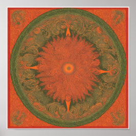 Konzertposter, psychedelischer Rock, Paisley, Rot Poster