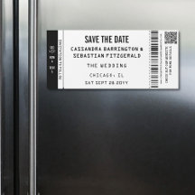 Konzertticket Hochzeit Save the Date Magnet