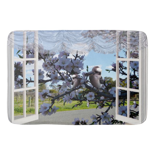 Kookaburas durch mein Fenster, Badematte (Vorderseite)