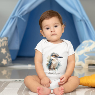 Kookaburra auf einer Zweigniederlassung, Brauch Baby Strampler