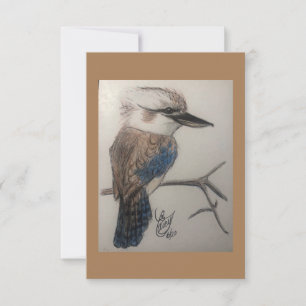Kookaburra, aussie bird, Australien, lachender Vog Dankeskarte