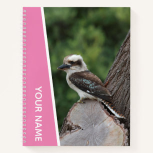 Kookaburra Australia Laughing Bird, Pink Notizbuch