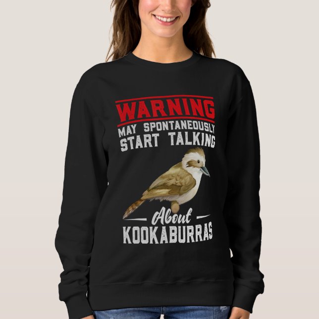 Kookaburra Australischer Vogelbeobachter Lachender Sweatshirt (Vorderseite)