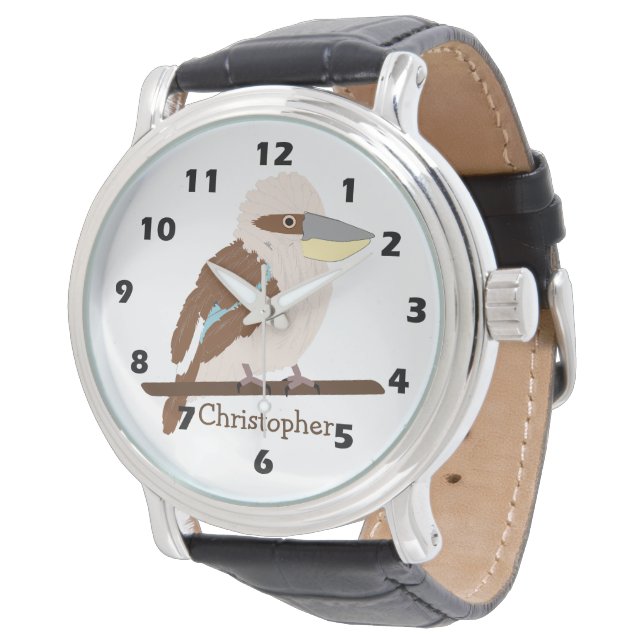 Kookaburra Design Personalisiert Watch Armbanduhr (Schrägansicht)