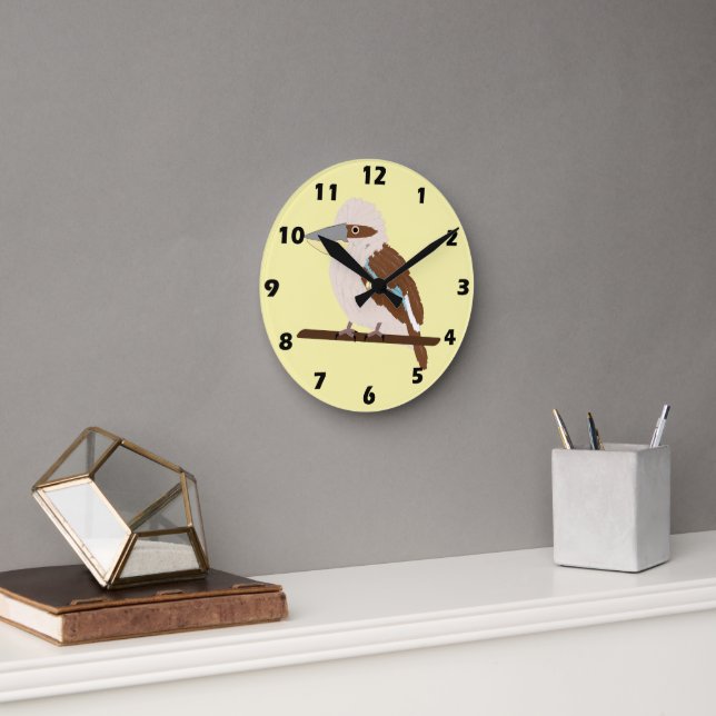 Kookaburra Design Runde Wanduhr (Büro)