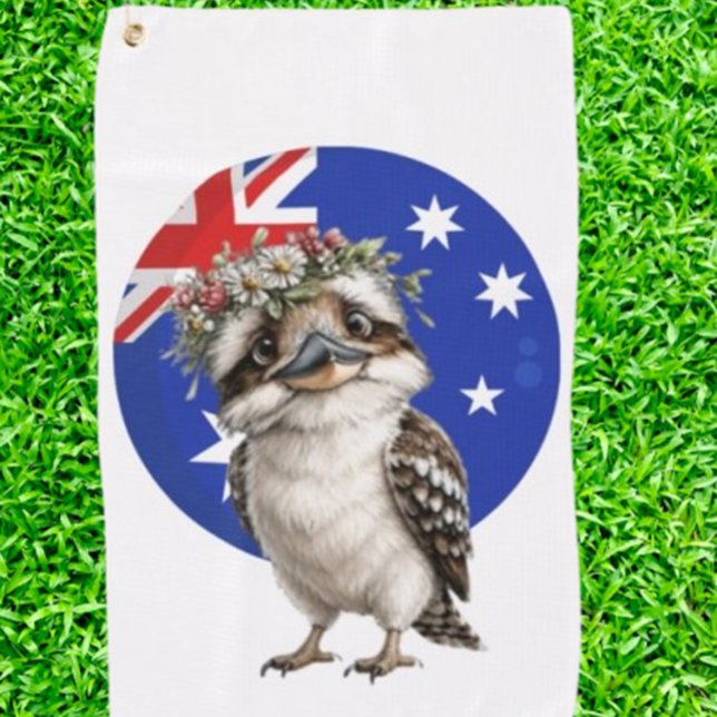 Kookaburra Ein Stück Australien  Golfhandtuch (Bring a little piece of Australia to every round with the Kookaburra Golf Towel)