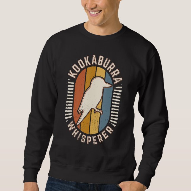 Kookaburra-Flüsterer Vintage Klassiker Retro Tier  Sweatshirt (Vorderseite)