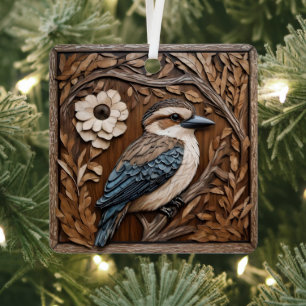 Kookaburra Serenade: Eine Holzdruckehre, Ornament Aus Metall