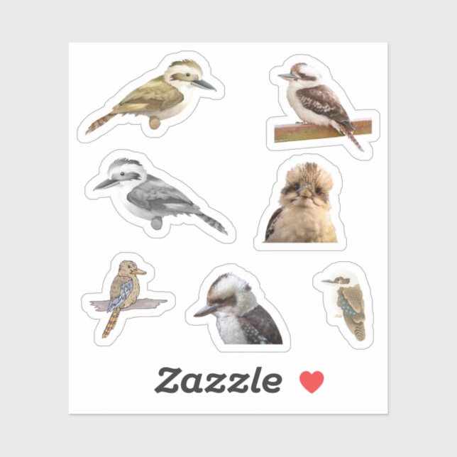 Kookaburra Stickers Aufkleber (Blatt)