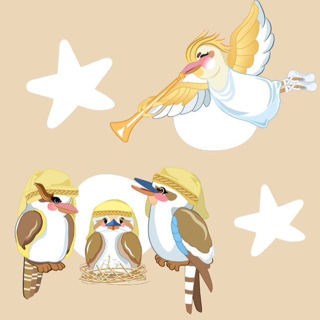 Kookaburra Weihnachtskrippe Fleecedecke (Von Creator hochgeladen)