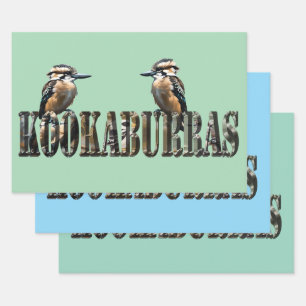 Kookaburras ist das Wort aus Kookaburras, Geschenkpapier Set