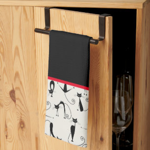 Kooky Black Cats Geschirrtuch