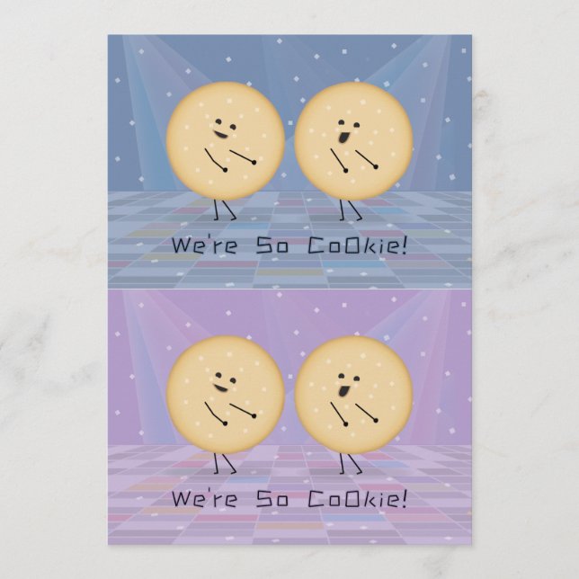 Kooky Cookies Cuttable Valentine Cards Purple Blue Dankeskarte (Vorderseite)