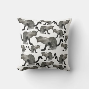 Kool Black Water Kitty Cat Kissen