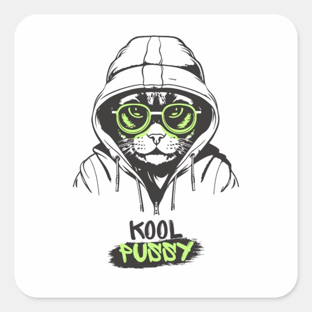 Kool Cat Sticker (Vorderseite)