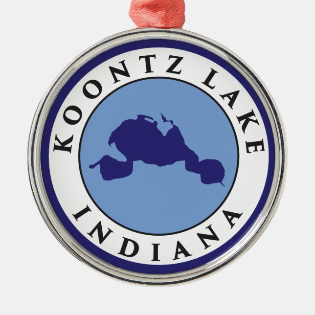 Koontz See, Indiana Ornament Aus Metall (Vorne)