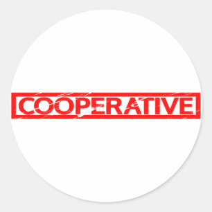 Kooperative Briefmarke Runder Aufkleber