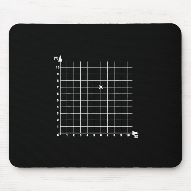 Koordinate Sechs Sieben Zahl Gen Alpha Slang 6 7 T Mousepad (Vorne)