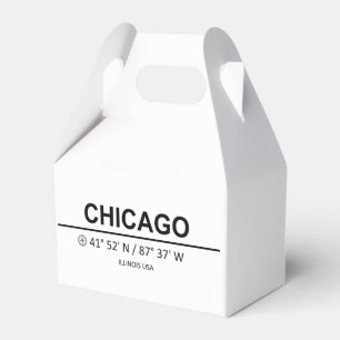 Koordinaten Chicago Geschenkschachtel