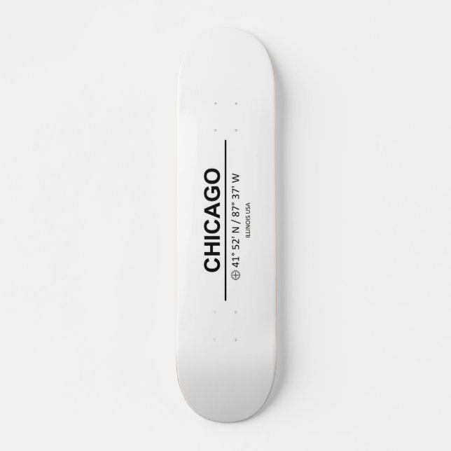 Koordinaten Chicago Skateboard (Vorne)