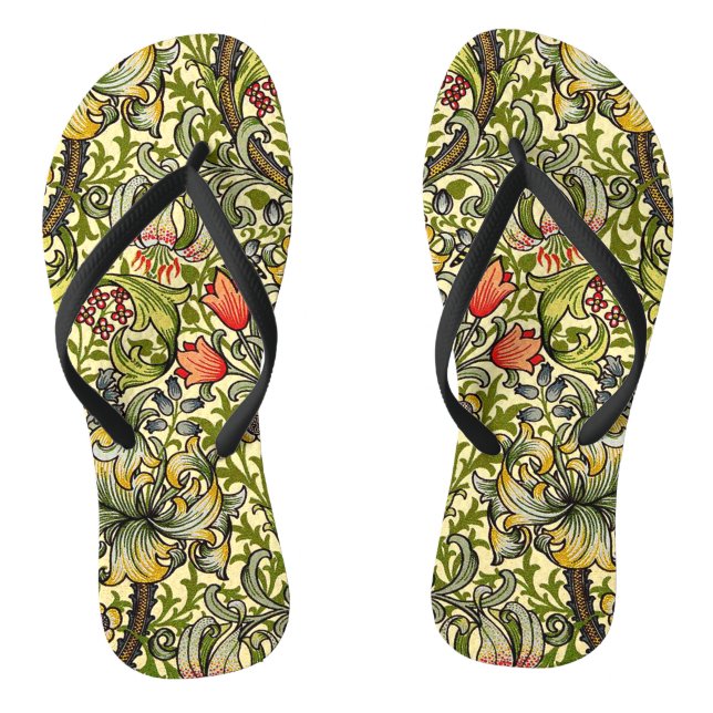 Koordinaten der Golden Lily Flip Flops (Fußbett)