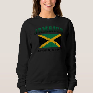 Koordinaten der Jamaika Caribbean Gps Sweatshirt