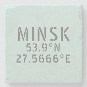 Koordinaten der Minsk Latitude Longitude Steinuntersetzer