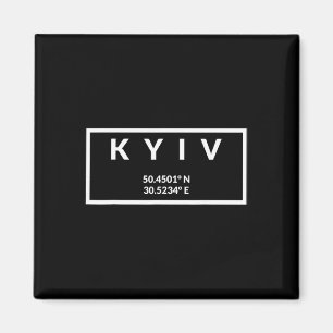 Koordinaten der ukrainischen Hauptstadt - Kiew 1 Magnet