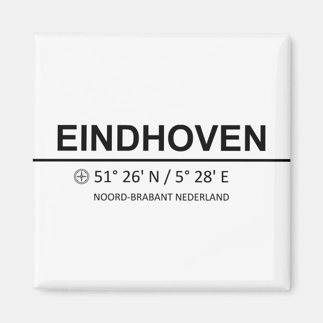Koordinaten Eindhoven - Eindhoven Magnet (Vorne)