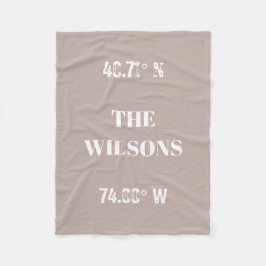 Koordinaten für benutzerdefinierte Familiennamen Fleecedecke