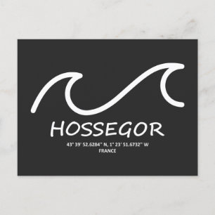 Koordinaten Hossegor Feiertagspostkarte