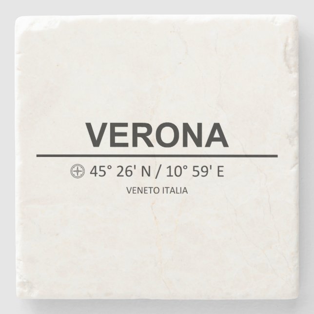 Koordinaten Verona Steinuntersetzer (Vorderseite)