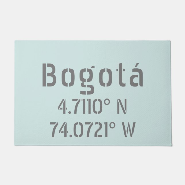 Koordinaten von Bogotá Latitude und Longitude Fußmatte (Vorderseite)