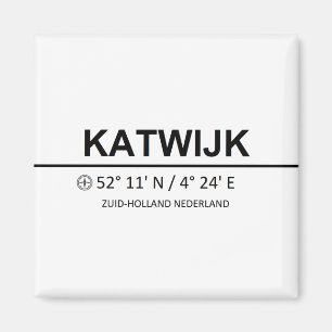 Koordinaten von Katwijk - Katwijk koordinaten Magnet