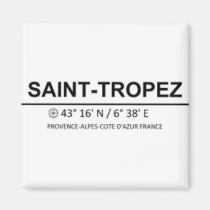 Koordinaten von Saint Tropez Magnet