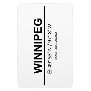 Koordinaten Winnipeg Magnet