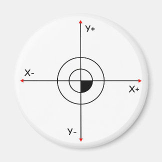 Koordinatenkreuz Magnet